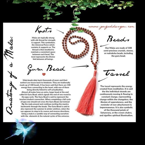 Black Lava Stone Chakra Mala Necklace - Picture 7 of 8